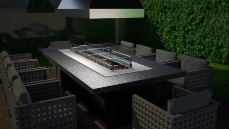 Гриль стол Монблан HPL пластик 1460x760 мм